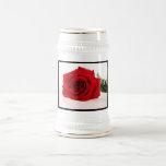 Long Stem Red Rose Beer Stein