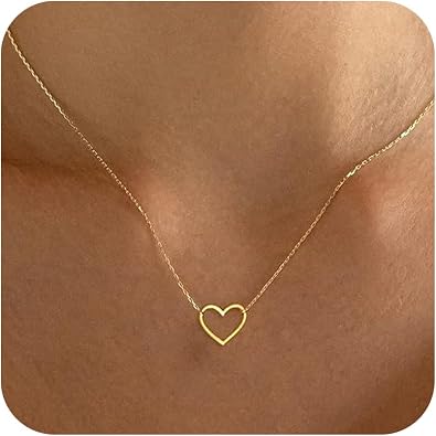 18K Gold Plated Heart Pendant Necklace