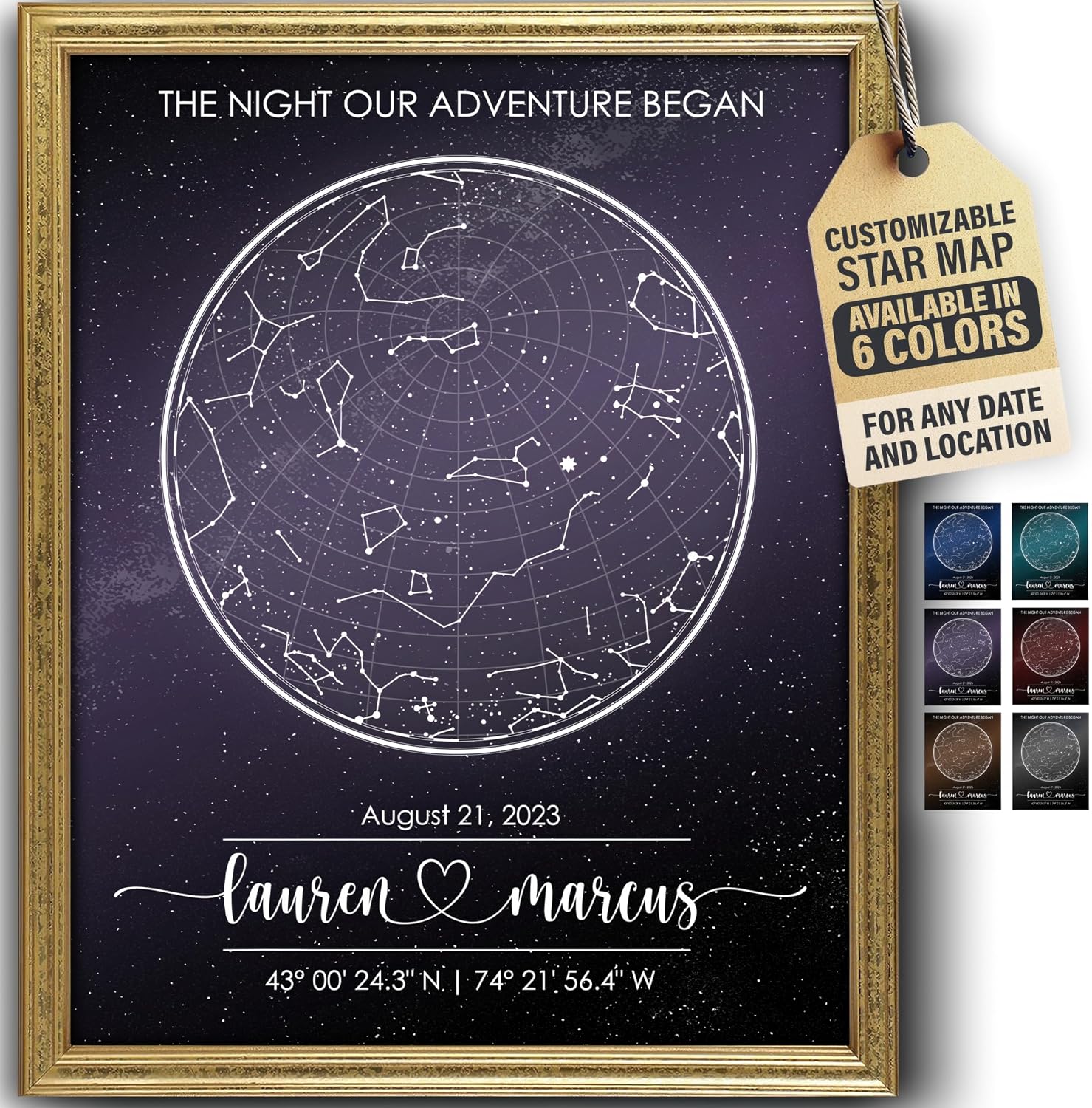 Custom Star Map Art Print