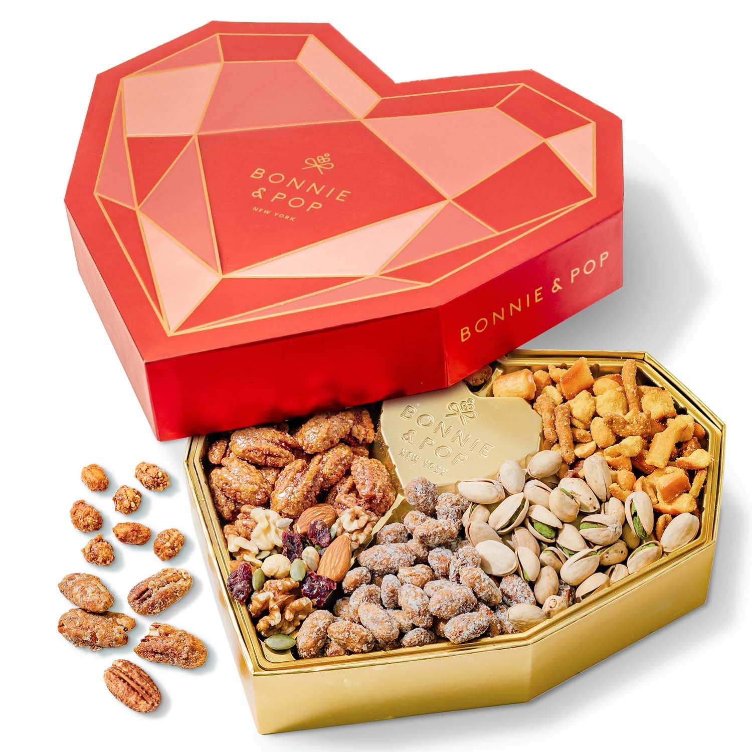 Heart Box Gourmet Mixed Nuts Variety Pack