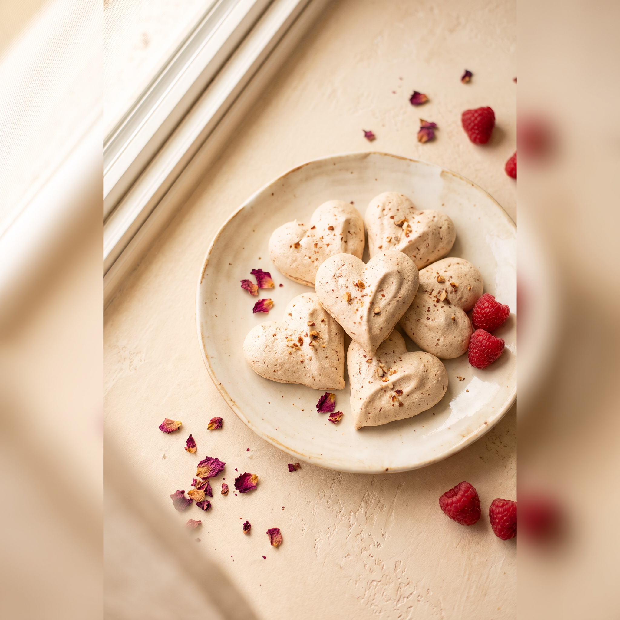 Hazelnut Meringue Hearts